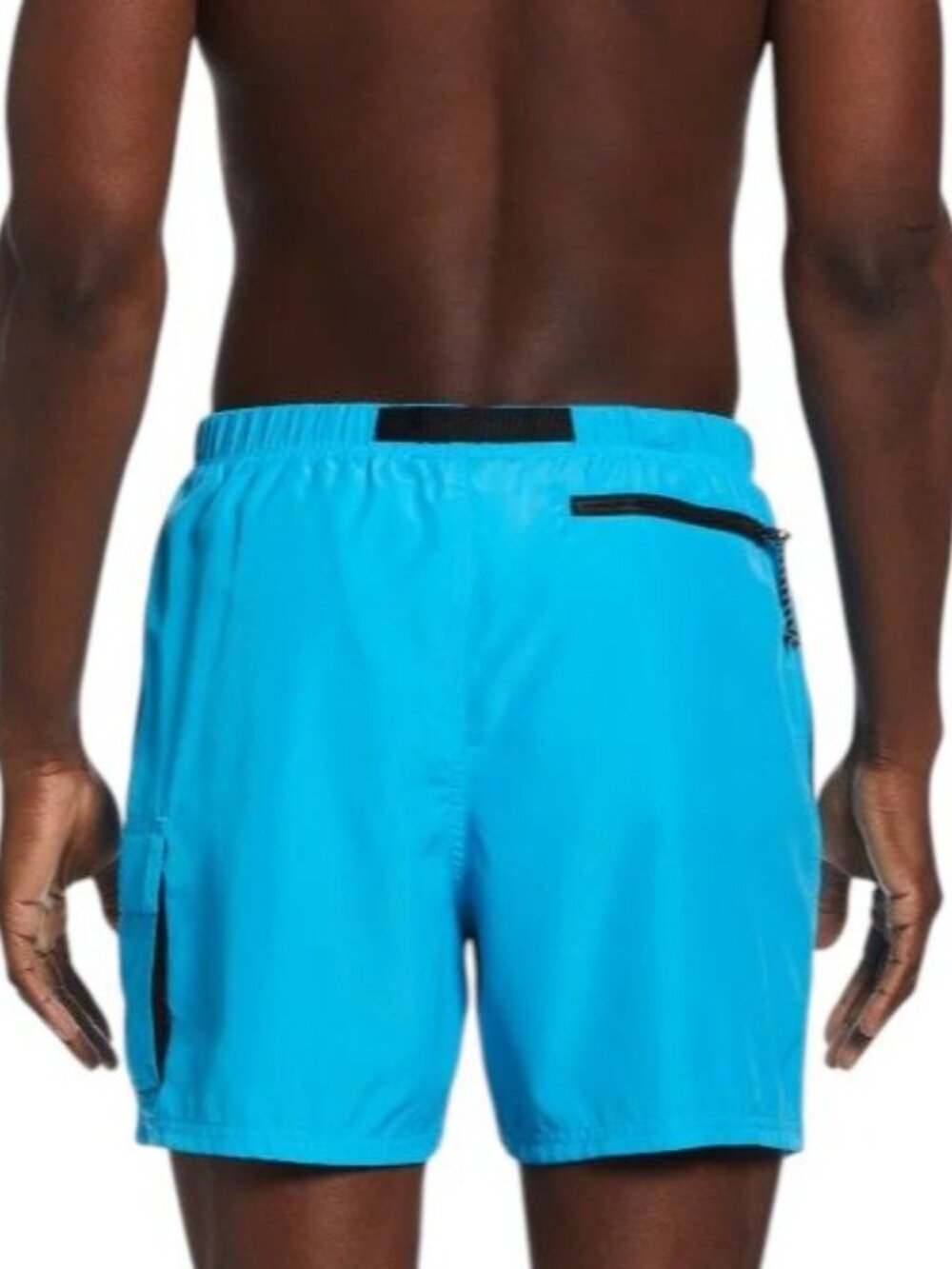 Nike Swim Blue Belted Packable 5" Volley Short NESSB522-480 Mens L NEW with Tags - Picture 4 of 12